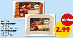 PENNY MEISTER Käsekrakauer oder Rostbratwurst Angebot