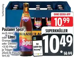 Edeka Paulaner Spezi oder Limo Angebot