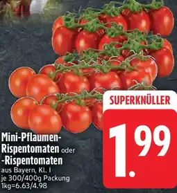 Edeka Mini-Pflaumen- Rispentomaten oder -Rispentomaten Angebot