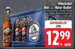 Edeka Mönchshof Bier oder Natur-Radler Angebot
