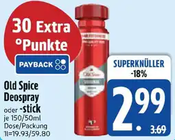 Edeka Old Spice Deospray oder -Stick Angebot