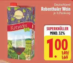 Edeka Deutschland Rebenthaler Wein Angebot