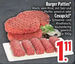 Edeka Burger Patties oder Cevapcici Angebot
