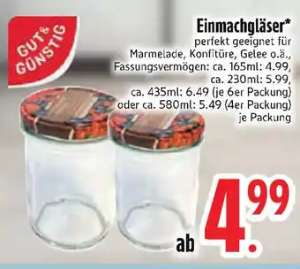 Edeka GUT& GÜNSTIG Einmachgläser Angebot