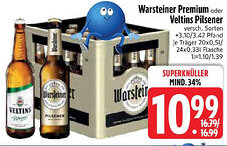 Edeka Warsteiner Premium oder Veltins Pilsener Angebot