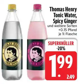 Edeka Thomas Henry Tonic Water, Spicy Ginger Angebot