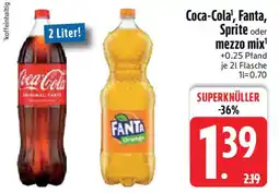 Edeka Coca-Cola, Fanta, Sprite oder mezzo mix Angebot