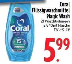 Edeka Coral Flüssigwaschmittel Magic Wash Angebot