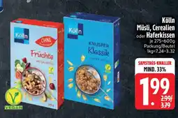 Edeka Kölln Müsli, Cerealien oder Haferkissen Angebot