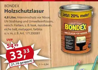 Sonderpreis Baumarkt BONDEX Holzschutzlasur Angebot