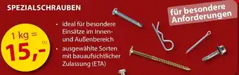 Sonderpreis Baumarkt SPEZIALSCHRAUBEN Angebot
