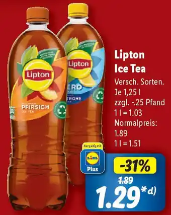 Lidl Lipton Ice Tea Angebot