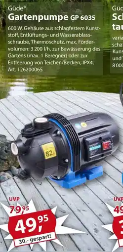 Sonderpreis Baumarkt Güde Gartenpumpe GP 6035 Angebot