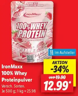 Lidl IronMaxx 100% Whey Proteinpulver Angebot