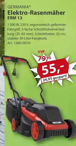 Sonderpreis Baumarkt GERMANIA Elektro-Rasenmäher ERM 13 Angebot