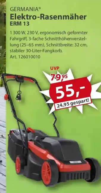 Sonderpreis Baumarkt GERMANIA Elektro-Rasenmäher ERM 13 Angebot
