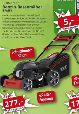 Sonderpreis Baumarkt GERMANIA Benzin-Rasenmäher BRM51 Angebot