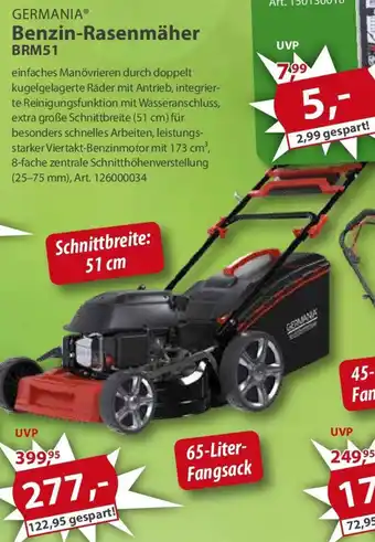 Sonderpreis Baumarkt GERMANIA Benzin-Rasenmäher BRM51 Angebot
