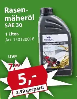 Sonderpreis Baumarkt Rasenmäheröl SAE 30 Angebot