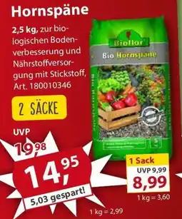 Sonderpreis Baumarkt Bioflor Hornspäne Angebot