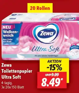 Lidl Zewa Toilettenpapier Ultra Soft Angebot