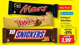 Lidl Snickers/ Twix/Mars Angebot