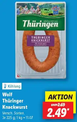 Lidl Wolf Thüringer Knackwurst Angebot