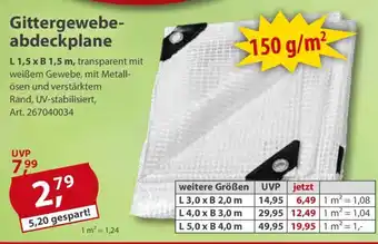 Sonderpreis Baumarkt Gittergewebeabdeckplane Angebot