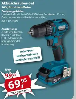Sonderpreis Baumarkt GERMANIA Plattform 2.0 Akkuschrauber-Set 20 V, Brushless-Motor Angebot