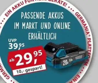 Sonderpreis Baumarkt GERMANIA Akku Angebot