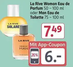 Rossmann La Rive Woman Eau de Parfum oder Man Eau de Toilette Angebot