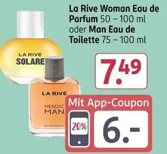 Rossmann La Rive Woman Eau de Parfum oder Man Eau de Toilette Angebot