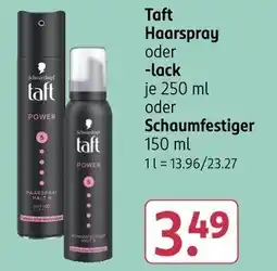 Rossmann Taft Haarspray oder -lack oder Schaumfestiger Angebot