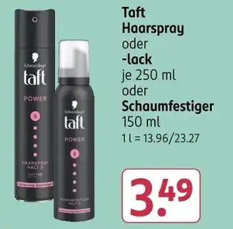 Rossmann Taft Haarspray oder -lack oder Schaumfestiger Angebot