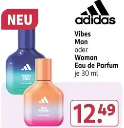 Rossmann adidas Vibes Man oder Woman Eau de Parfum Angebot