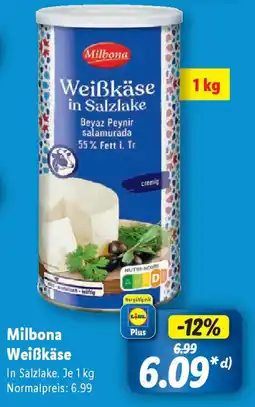Lidl Milbona Weißkäse Angebot