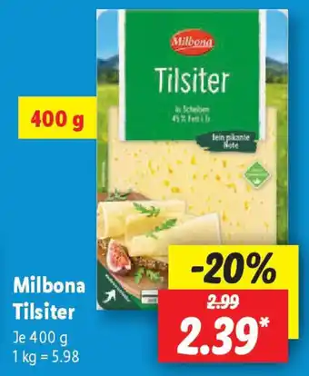 Lidl Milbona Tilsiter Angebot