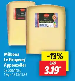 Lidl Milbona Le Gruyère/ Appenzeller Angebot