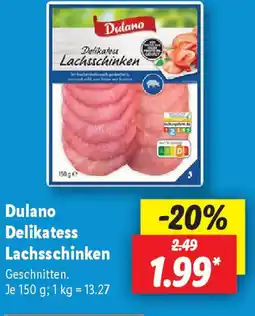 Lidl Dulano Delikatess Lachsschinken Angebot