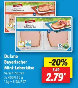 Lidl Dulano Bayerischer Mini-Leberkäse Angebot