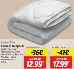 Lidl JOHN COTTON Sommer-Steppbett Angebot