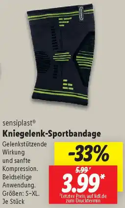 Lidl sensiplast Kniegelenk-Sportbandage Angebot