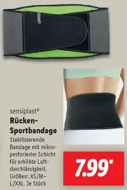 Lidl Sensiplast Rücken Sportbandage Angebot