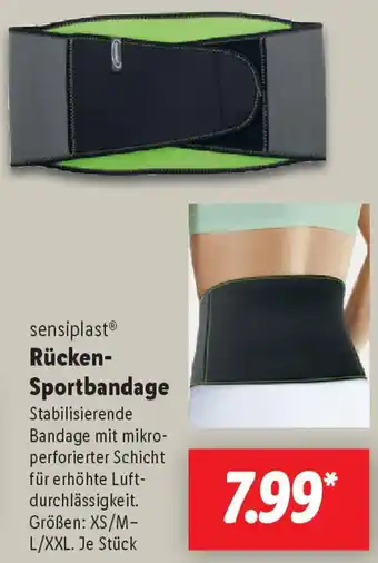 Lidl Sensiplast Rücken Sportbandage Angebot