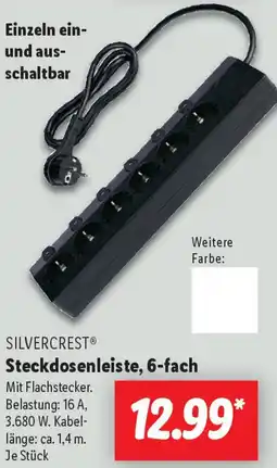 Lidl SILVERCREST Steckdosenleiste, 6-fach Angebot