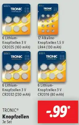 Lidl TRONIC Knopfzellen Angebot