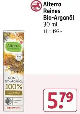 Rossmann Alterra Reines Bio-Arganöl Angebot