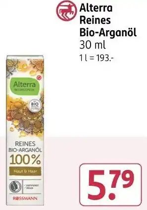 Rossmann Alterra Reines Bio-Arganöl Angebot