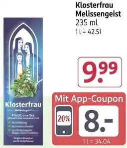 Rossmann Klosterfrau Melissengeist Angebot