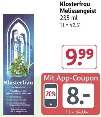 Rossmann Klosterfrau Melissengeist Angebot